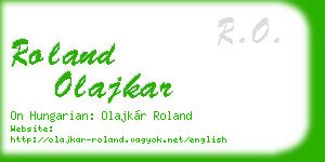 roland olajkar business card